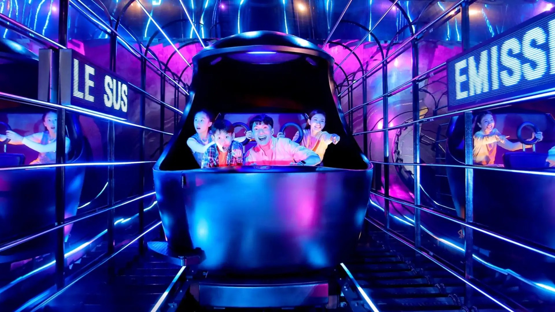 Visitors experiencing an interactive ride at Petrosains, The Discovery Centre in Kuala Lumpur